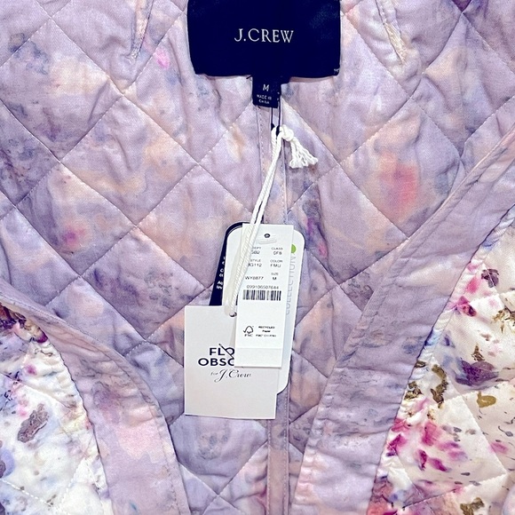 NWT J CREW Flora Obscura X quilted reversible wrap jacket with Primaloft - Picture 6 of 8